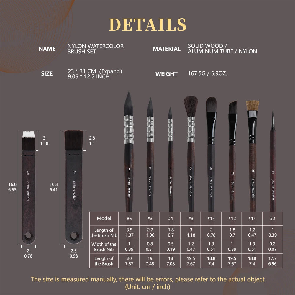 SeamiArt – Nylon Hair Artist Brush Set