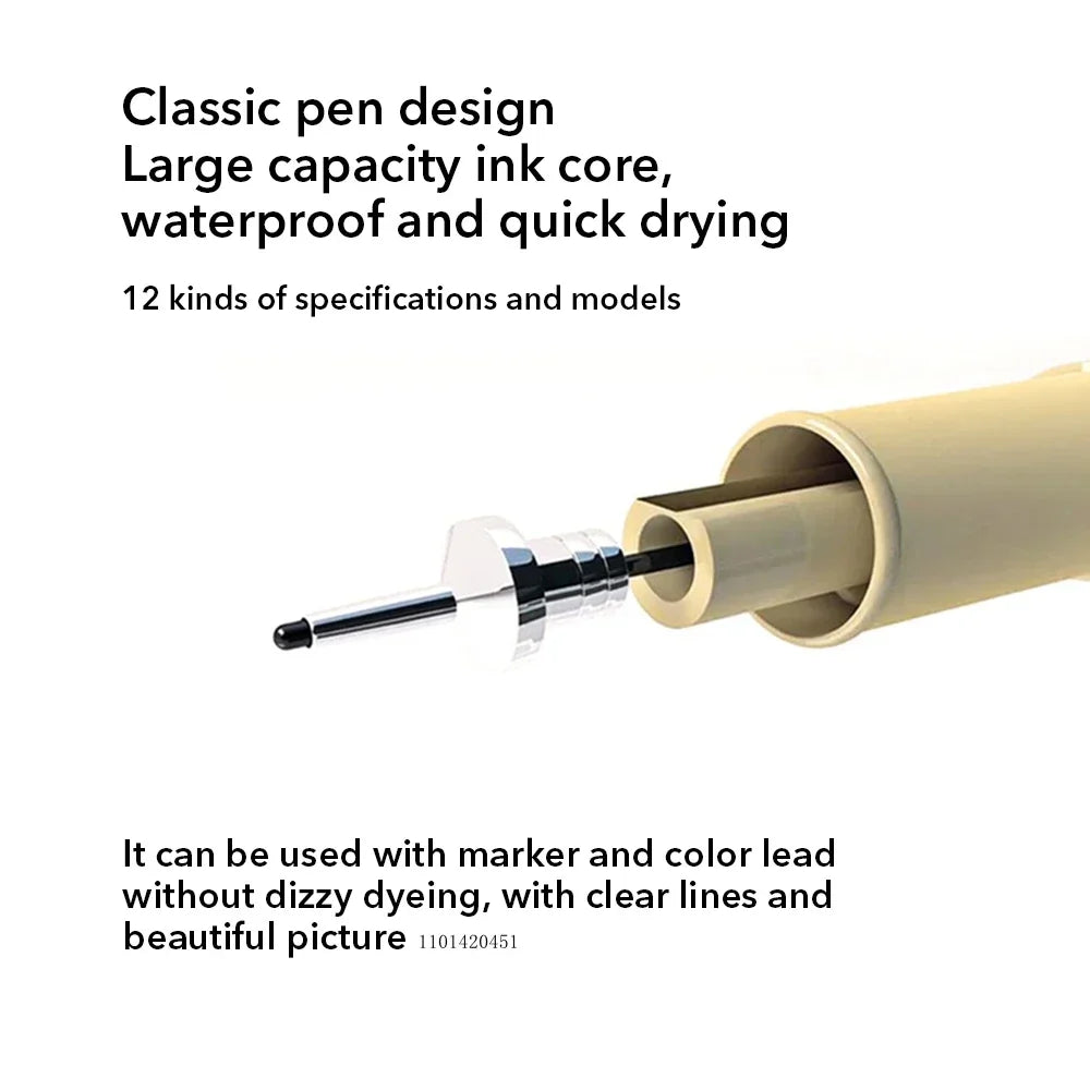 Inkspire – 12-Piece Pigment Liner Marker Set