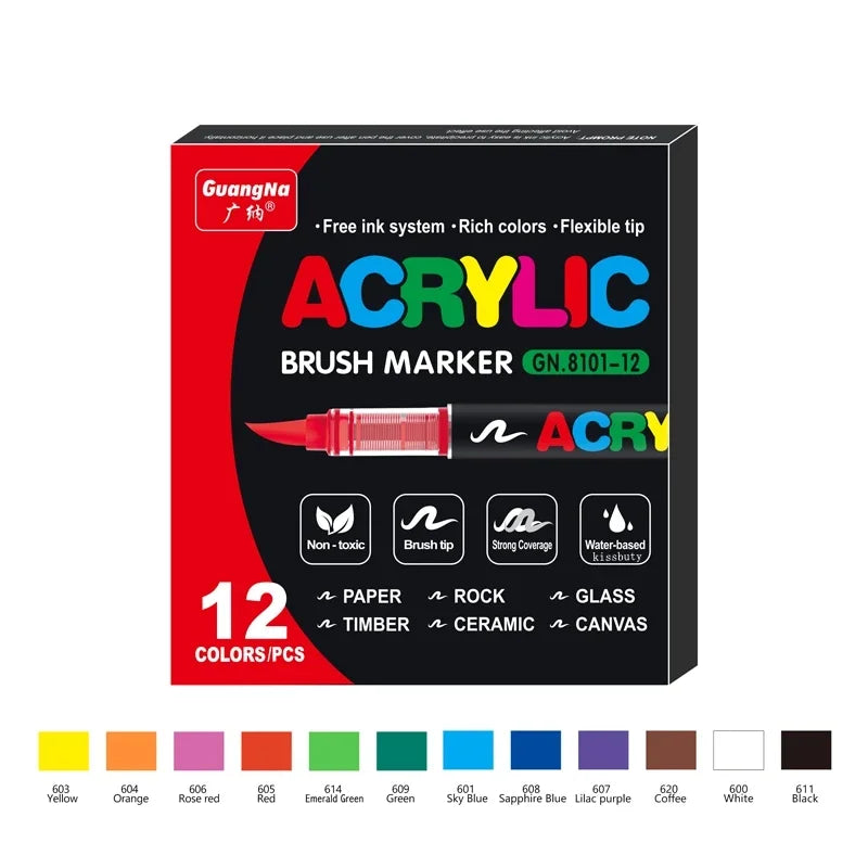 AquaMark - 12 Color Acrylic Pens