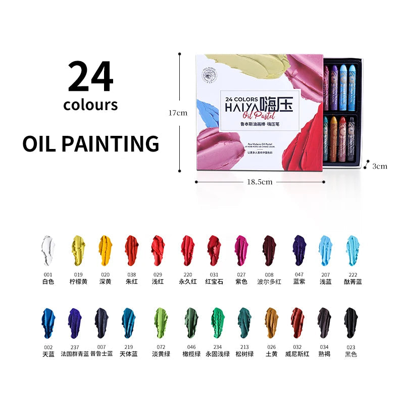 ColorGlide – 24-Color Soft Oil Pastel Set