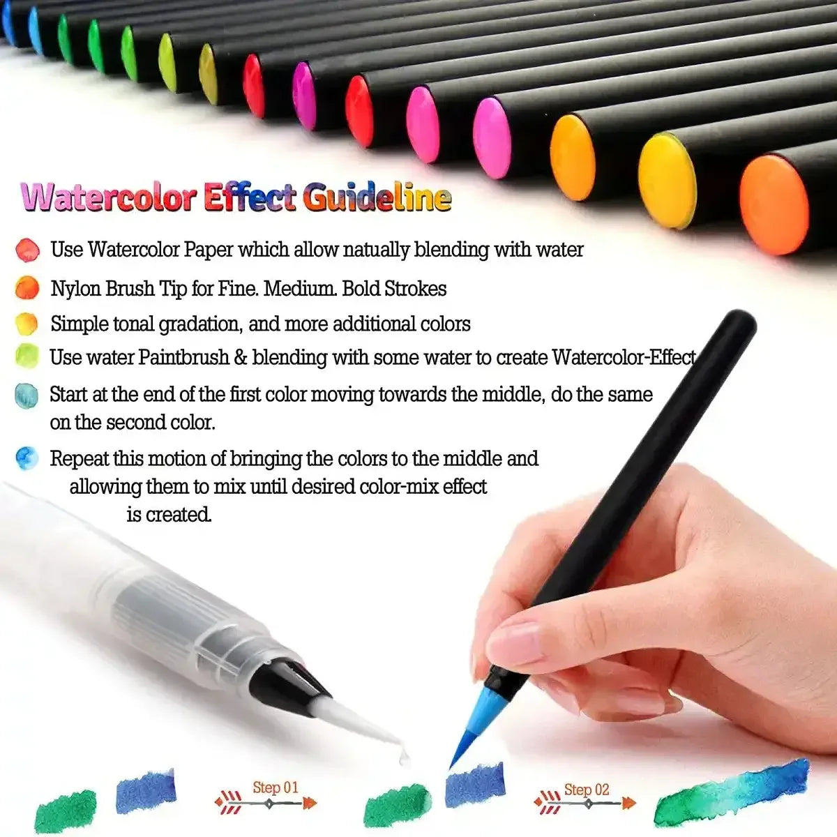 ChromaFlow – Watercolor Brush Pen Set