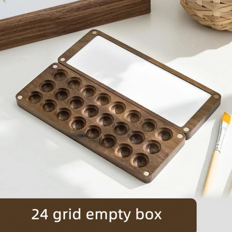 AquaCraft – Portable Wooden Watercolor Paint Box