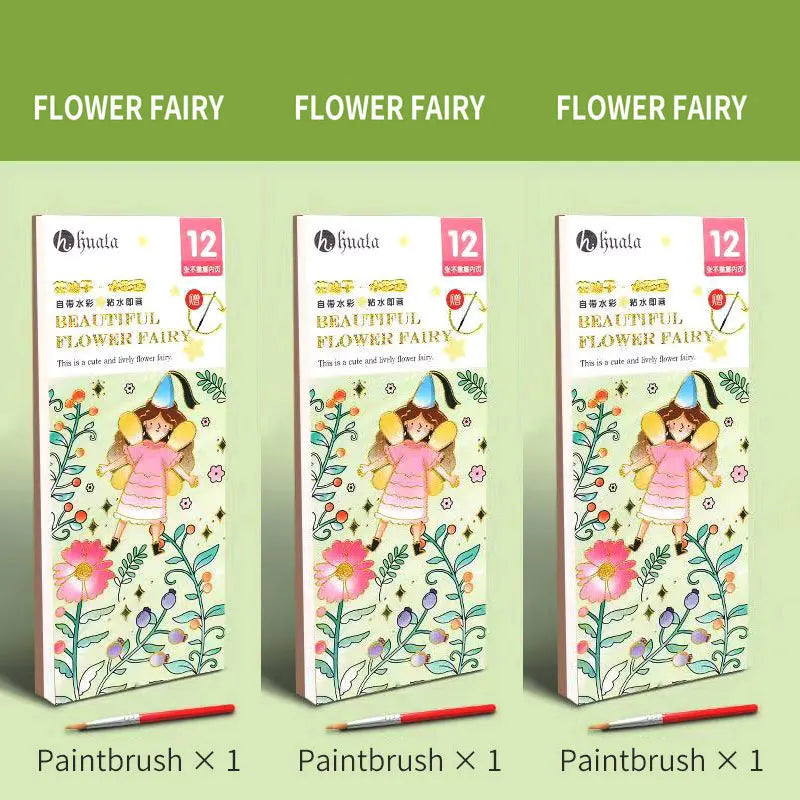 PastelPuff – Kawaii Watercolor Coloring Book Set