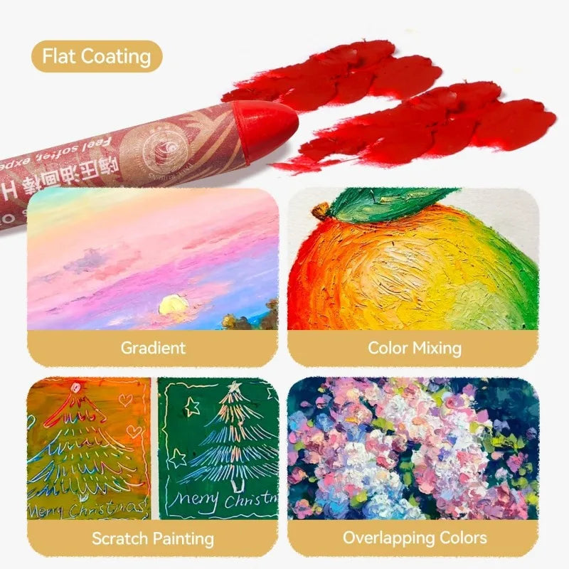ColorGlide – 24-Color Soft Oil Pastel Set