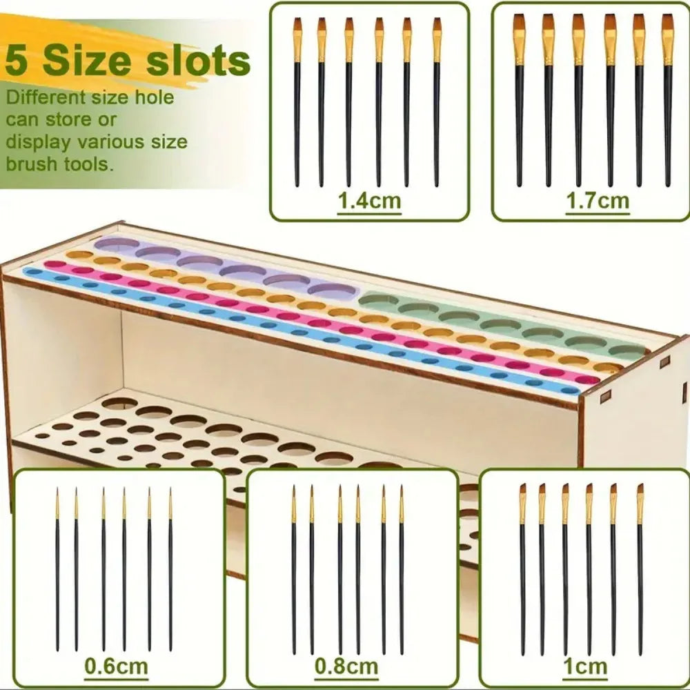BrushNest – Wooden Brush Organizer