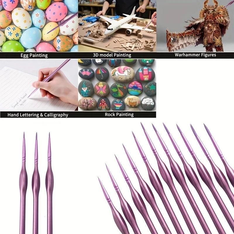 MiniHue – 11-Piece Metallic Purple Detail Brush Set