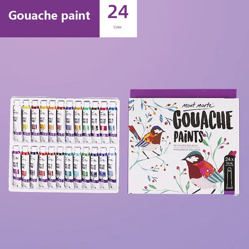 24-Color Gouache & Watercolor Set