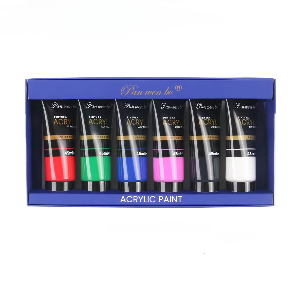 AcryliSet - 6-Color Acrylic Paint Kit (45ml)