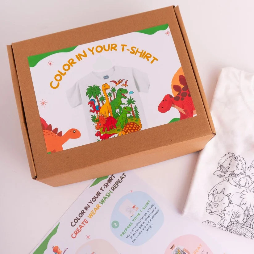 DinoWear – Color-In T-Shirt Experience Kit