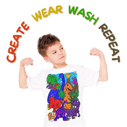 DinoWear – Color-In T-Shirt Experience Kit