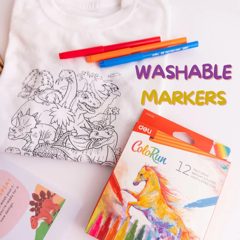 DinoWear – Color-In T-Shirt Experience Kit