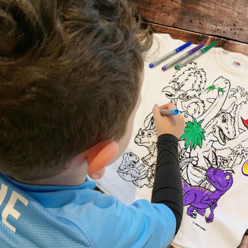 DinoWear – Color-In T-Shirt Experience Kit