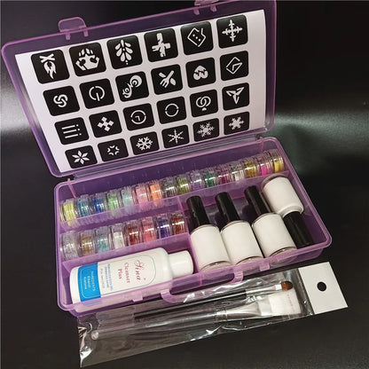 Glimmera – 24-Color Temporary Glitter Tattoo Kit