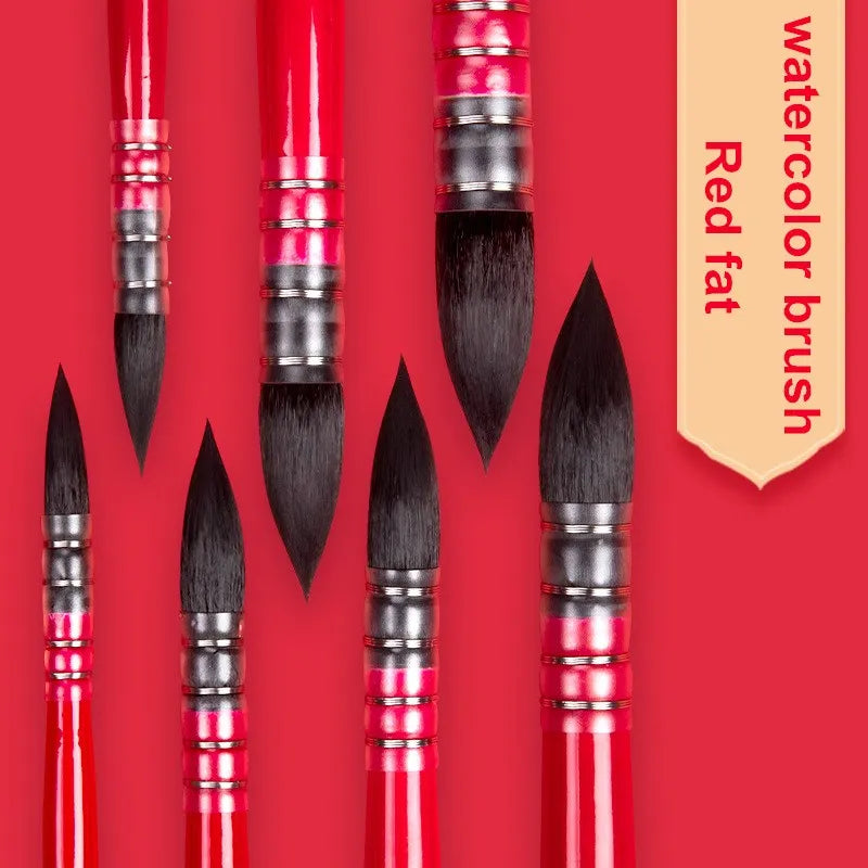 Red Rod Watercolor Brushes | Professional Painting Art Supplies