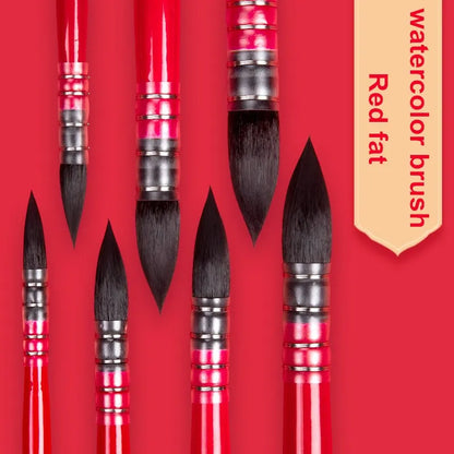 Red Rod Watercolor Brushes | Professional Painting Art Supplies
