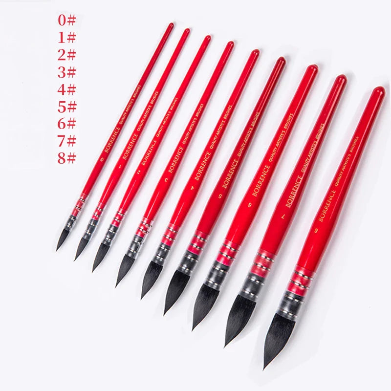 Red Rod Watercolor Brushes | Professional Painting Art Supplies
