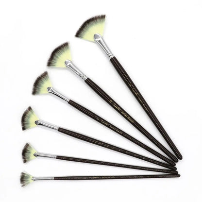FanBrushPro – 6-Piece Fan-Shaped Nylon Hair Paint Brush Set