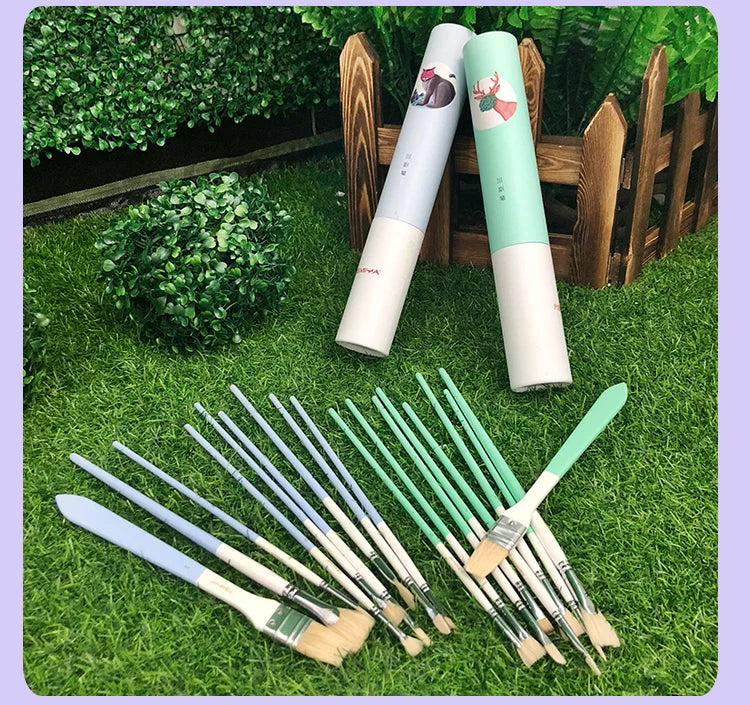WildHue – Animal Series Gouache Brush Set