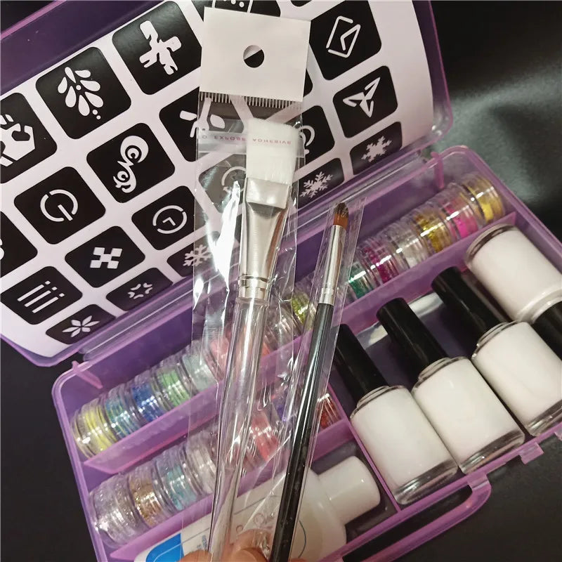 Glimmera – 24-Color Temporary Glitter Tattoo Kit