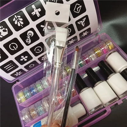 Glimmera – 24-Color Temporary Glitter Tattoo Kit