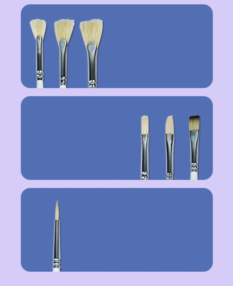 WildHue – Animal Series Gouache Brush Set