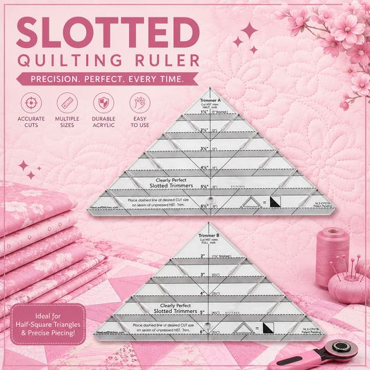 Slotted Quilting Ruler - Cut Perfect Triangles