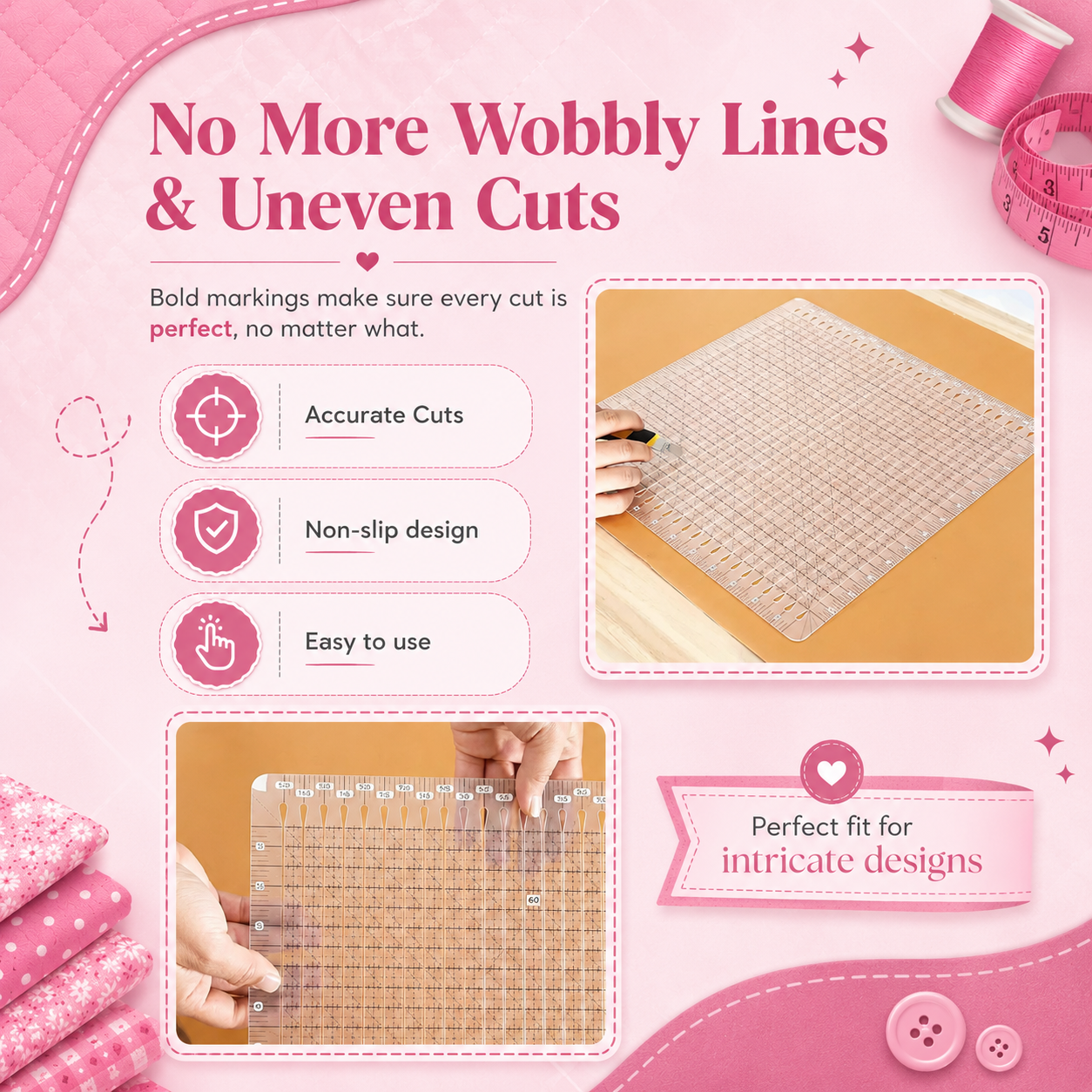 QuiltMaster - 5 in 1 Cutting Ruler Template