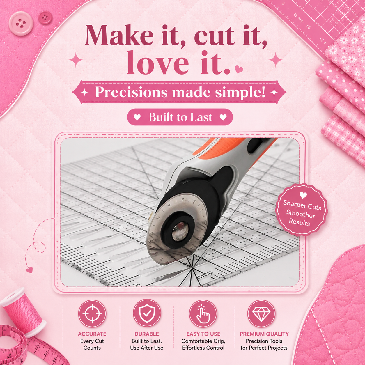 QuiltMaster - 5 in 1 Cutting Ruler Template