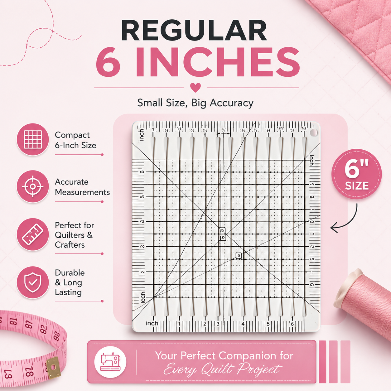 QuiltMaster - 5 in 1 Cutting Ruler Template