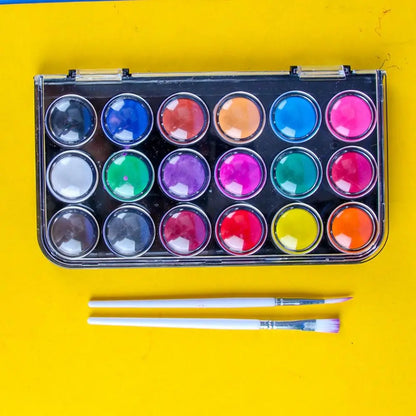 LumiPearl – 24 Colors Metallic Solid Watercolor Paint Set