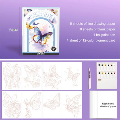 PaletteJoy – 12-Color Watercolor Painting Kit with Brush & Pad