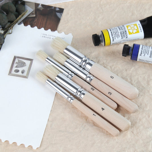 BrushCrest – 5-Piece Round Head Artist Brush Set