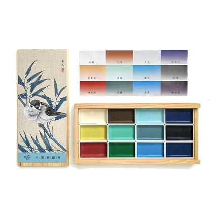 Aquarell – 12-Color Professional Watercolor Wooden Box Set