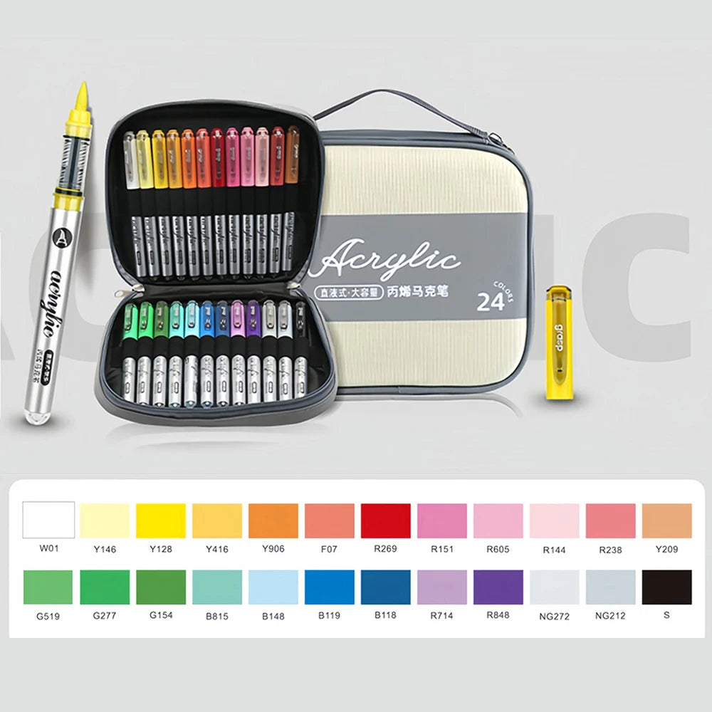 ArtFlow – Brush Tip Acrylic Paint Marker Set