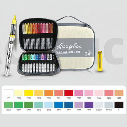 ArtFlow – Brush Tip Acrylic Paint Marker Set