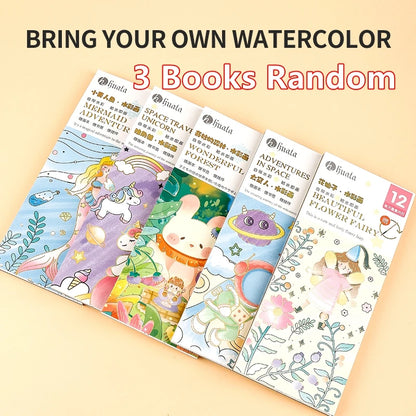 PastelPuff – Kawaii Watercolor Coloring Book Set