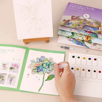VistaBloom – Watercolor Art & Coloring Set