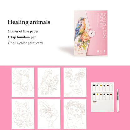 PastelFlow – Kawaii Coloring Book with Watercolors