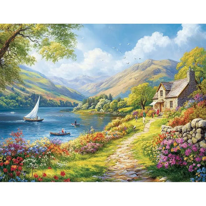 VistaHue – Alley Buildings Paint by Number Kit