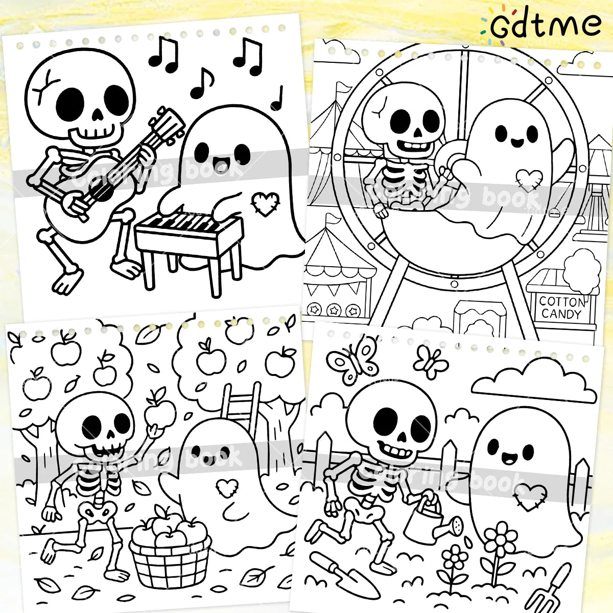 Cdtme SpookDoodle – Halloween Coloring Book for Adults & Kids