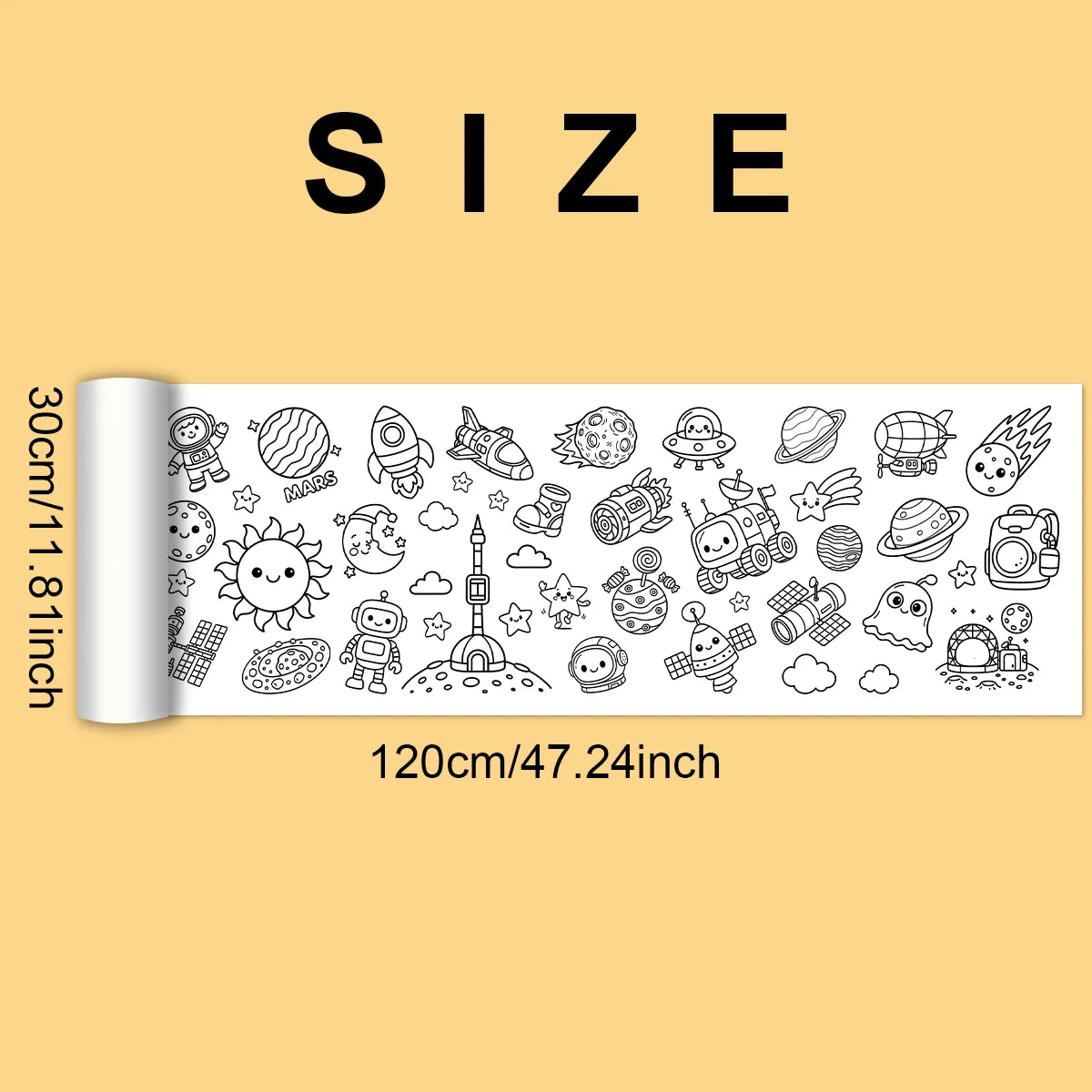 CosmoRolla – DIY Space-Themed Coloring Paper Roll for Kids