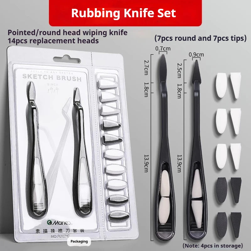 Artifina – Dual-Tip Blending Sponge & Sketch Brush Set