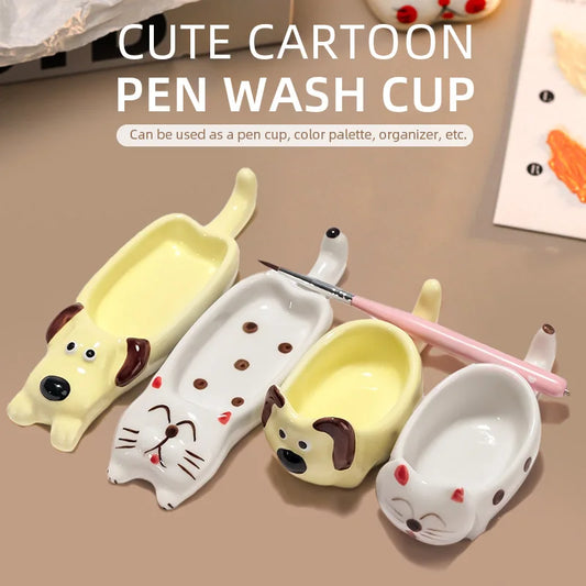 BrushBuddy – Cute Acrylic Brush Cleaning Holder