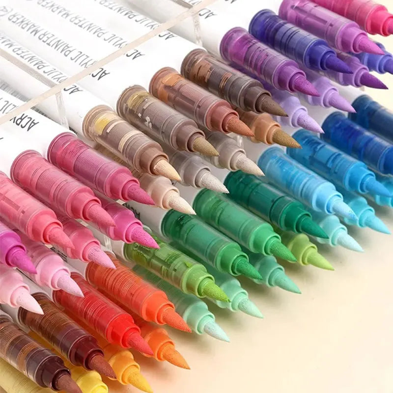 HueLinx – 9 Piece Soft Brush Acrylic Marker Set