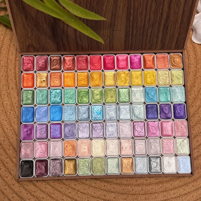 AureliArte – 120 Colors Professional Glitter Watercolor Paint Set