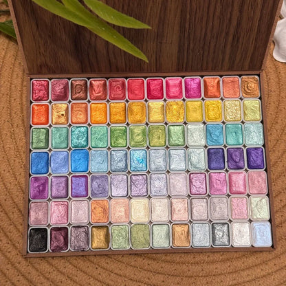 AureliArte – 120 Colors Professional Glitter Watercolor Paint Set