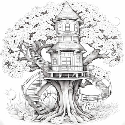 TreeHaven – 20-Page Adult Coloring Book