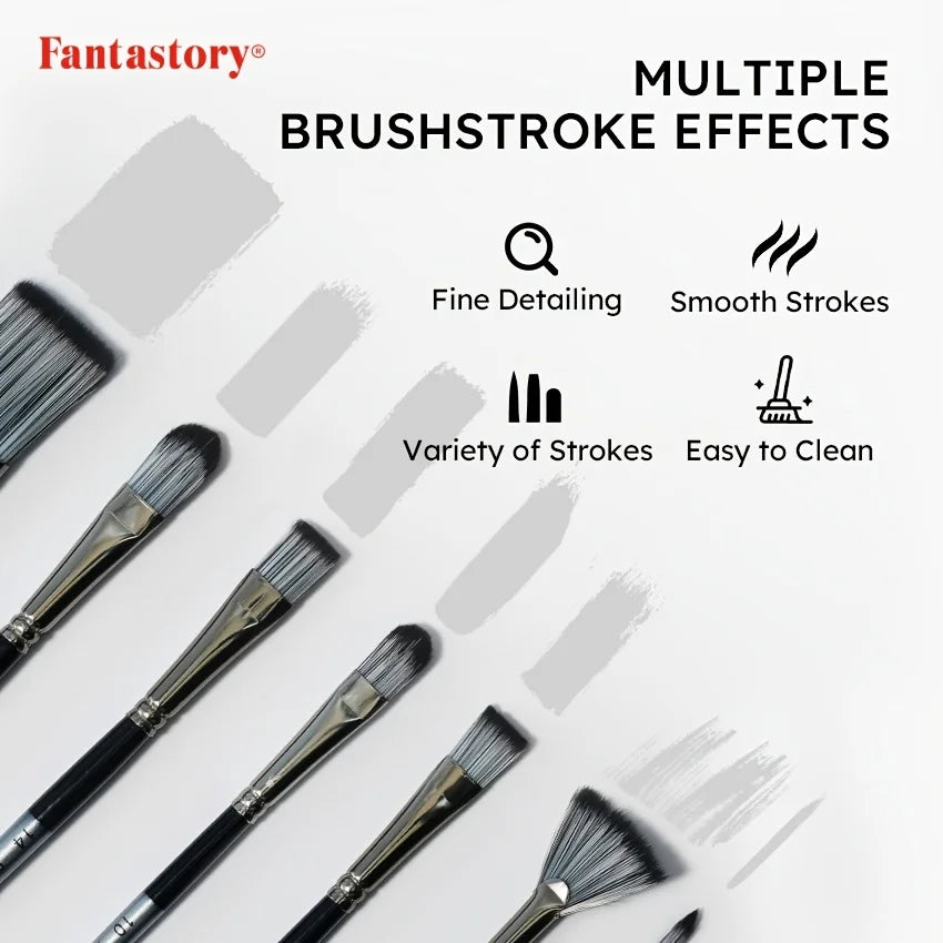 Fantastory BrushMaster – 24pcs Professional Paint Brush Set