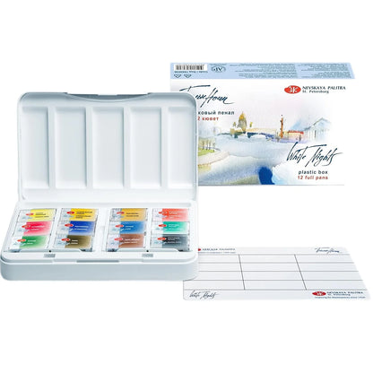 WhiteNite – Professional 12-Pan Watercolor Set