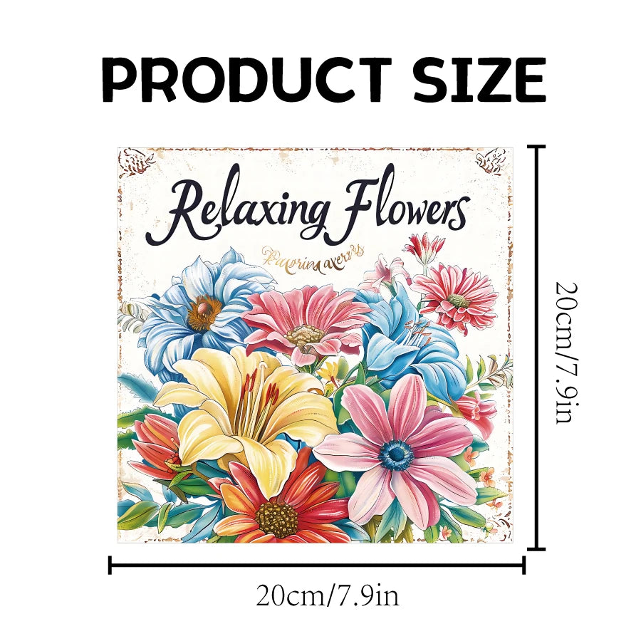BloomedEase – 20-Page Adult Flower Coloring Book
